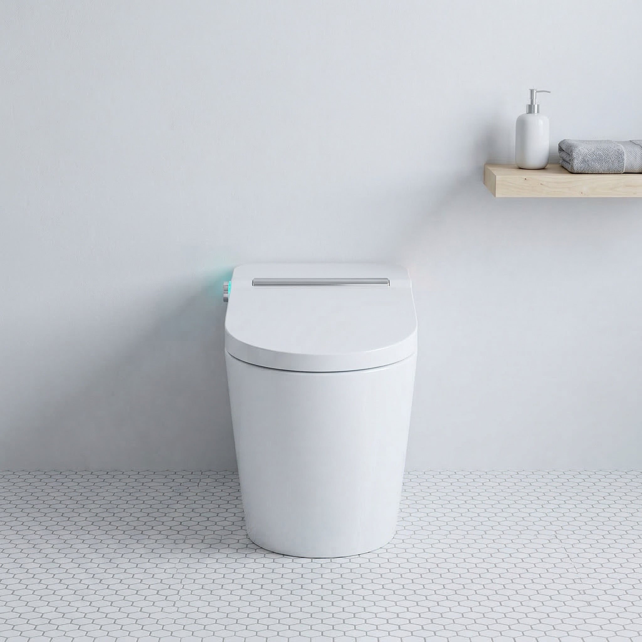 Toilette Intelligente SERA Omega Sans Réservoir – Chasse Automatique, Siège Chauffant et Bidet Intégré