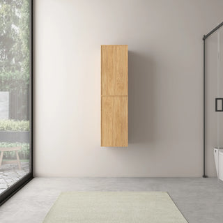 Armoire à Linge Mural de Salle de Bain - Noyer Couchant