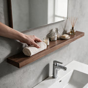 36" Wall-Mount Walnut Shelf
