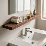 43" Wall-Mount Walnut Shelf