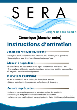 Meuble-lavabo mural Lake Road 32 po Karson Oak - Comptoir en céramique blanche et éclairage DEL