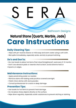 Countertop Care Instructions