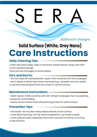 Countertop Care Instructions