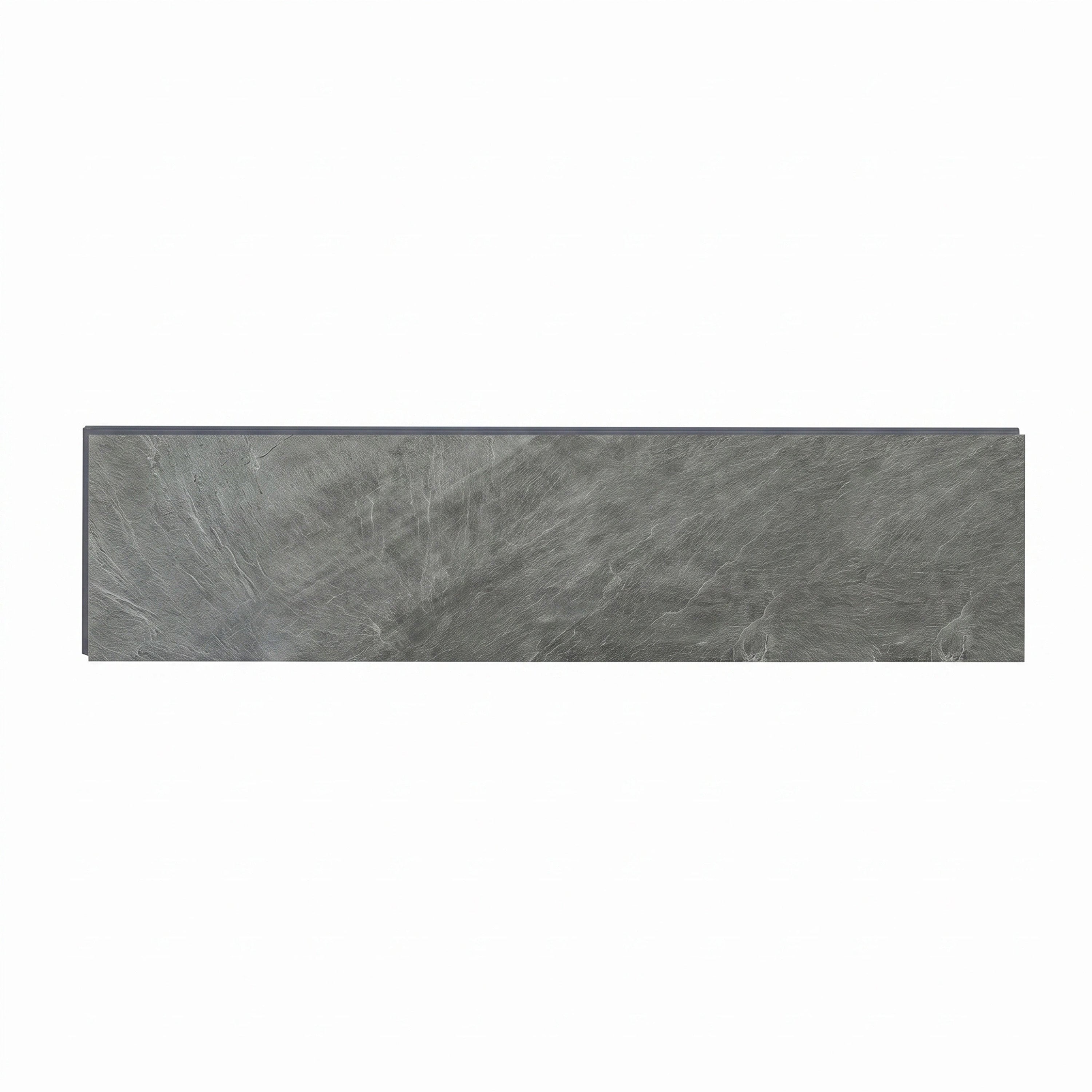 Gris Foudre 5mm SPC Vinyle de Luxe avec Joint Réel | 12 in x 48 in