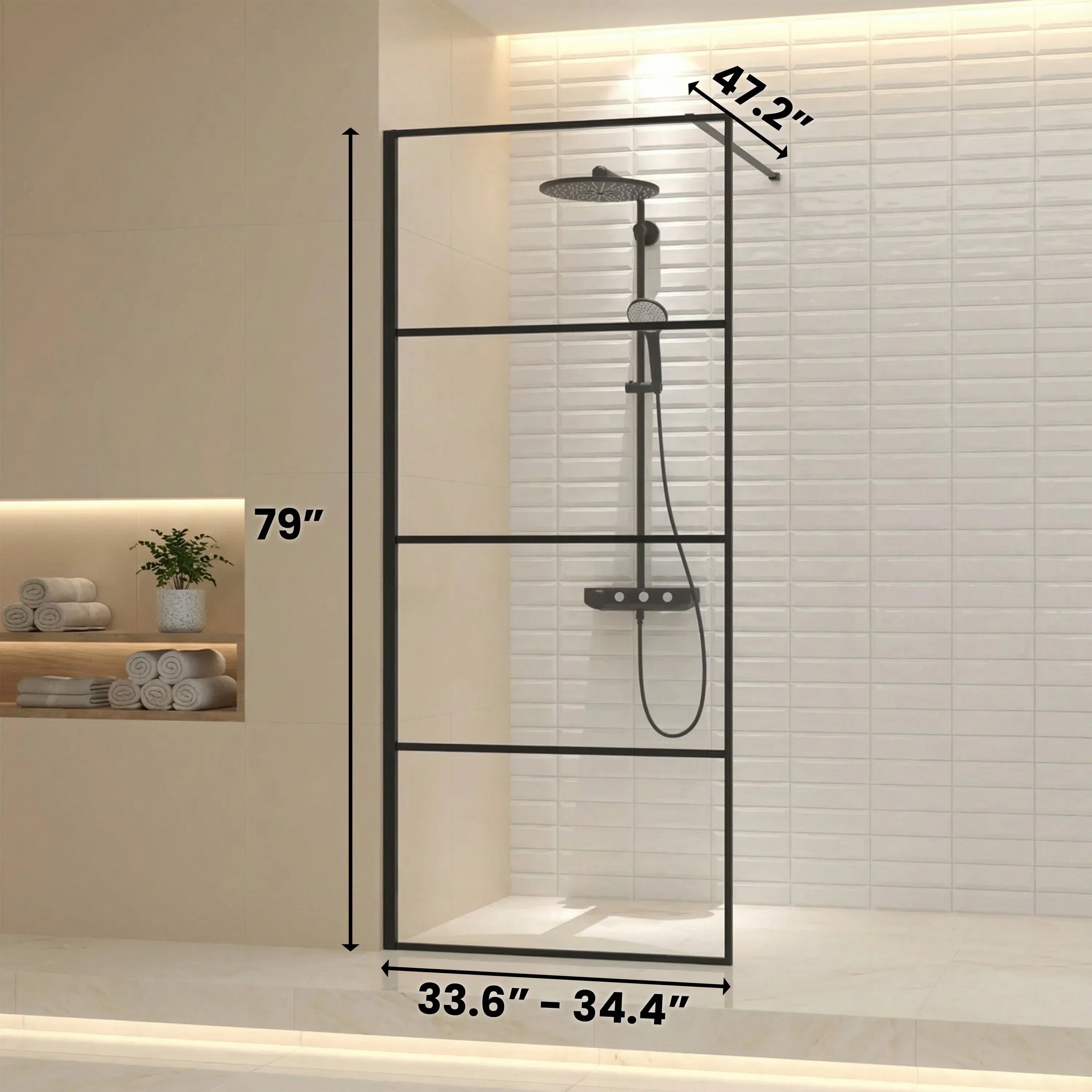 Mariner Colonne de douche avec mitigeur thermostatique, corps encastré Mariner Colonne de douche avec mitigeur thermostatique, corps encastré