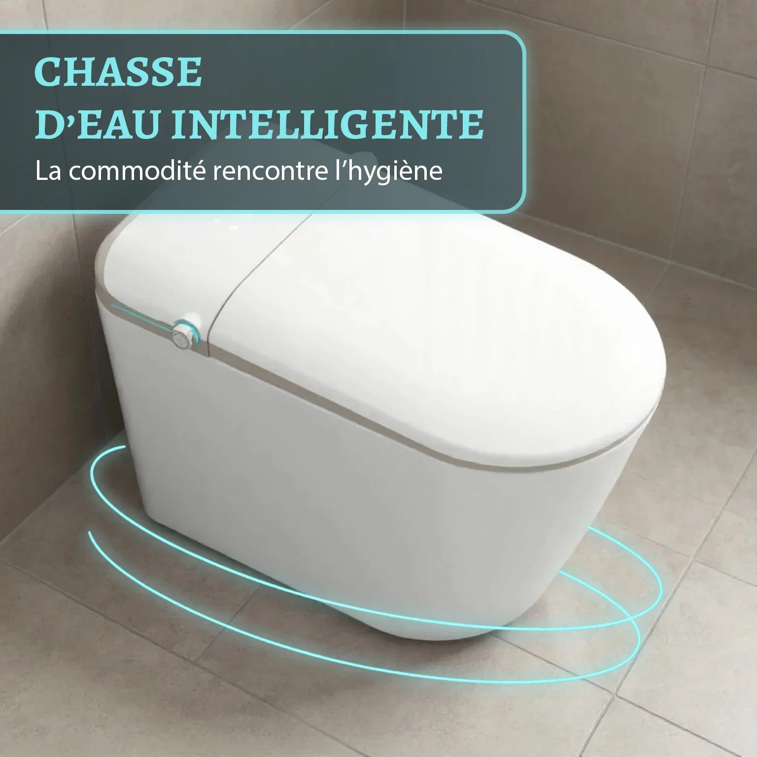 SERA Sigma Toilette-bidet intelligente, toilette monopièce avec chasse automatique à jet, couvercle à ouverture/fermeture automatique, lavage à l’eau tiède, séchage à air chaud, siège chauffant – Finition dorée