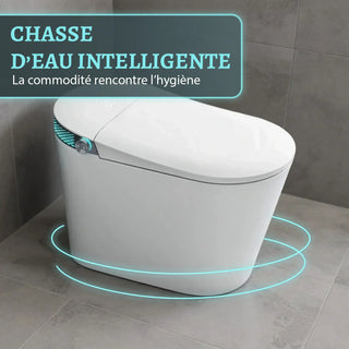 SERA Witty Smart Bidet Toilet, One-Piece Toilet with Auto Jet Flush, Auto Open/Close Lid, Warm Water Wash, Warm-Air Dryer, Heated Seat – White Display