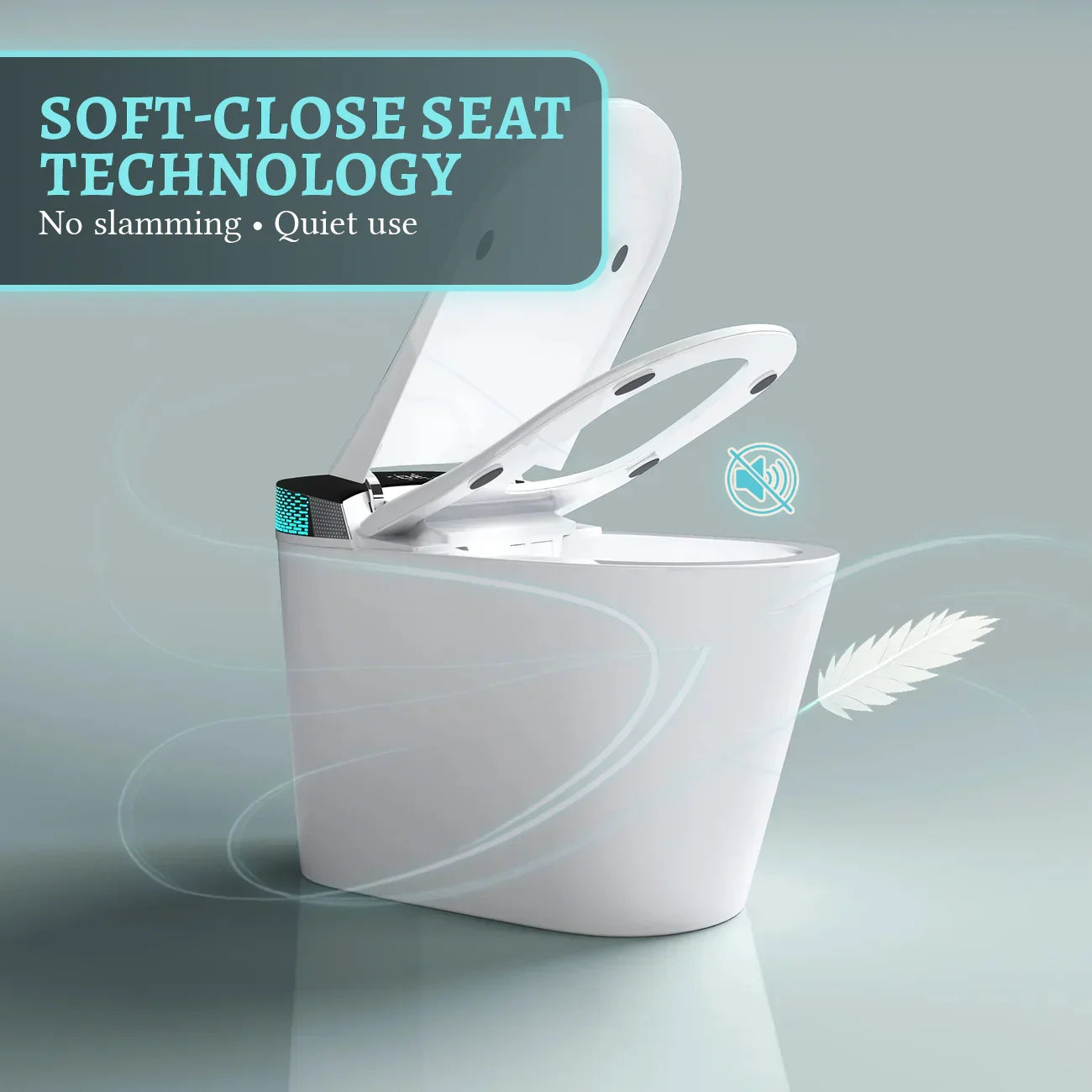 SERA Witty Toilette-bidet intelligente, toilette monopièce avec chasse automatique à jet, couvercle à ouverture/fermeture automatique, lavage à l’eau tiède, séchage à air chaud, siège chauffant – Affichage noir