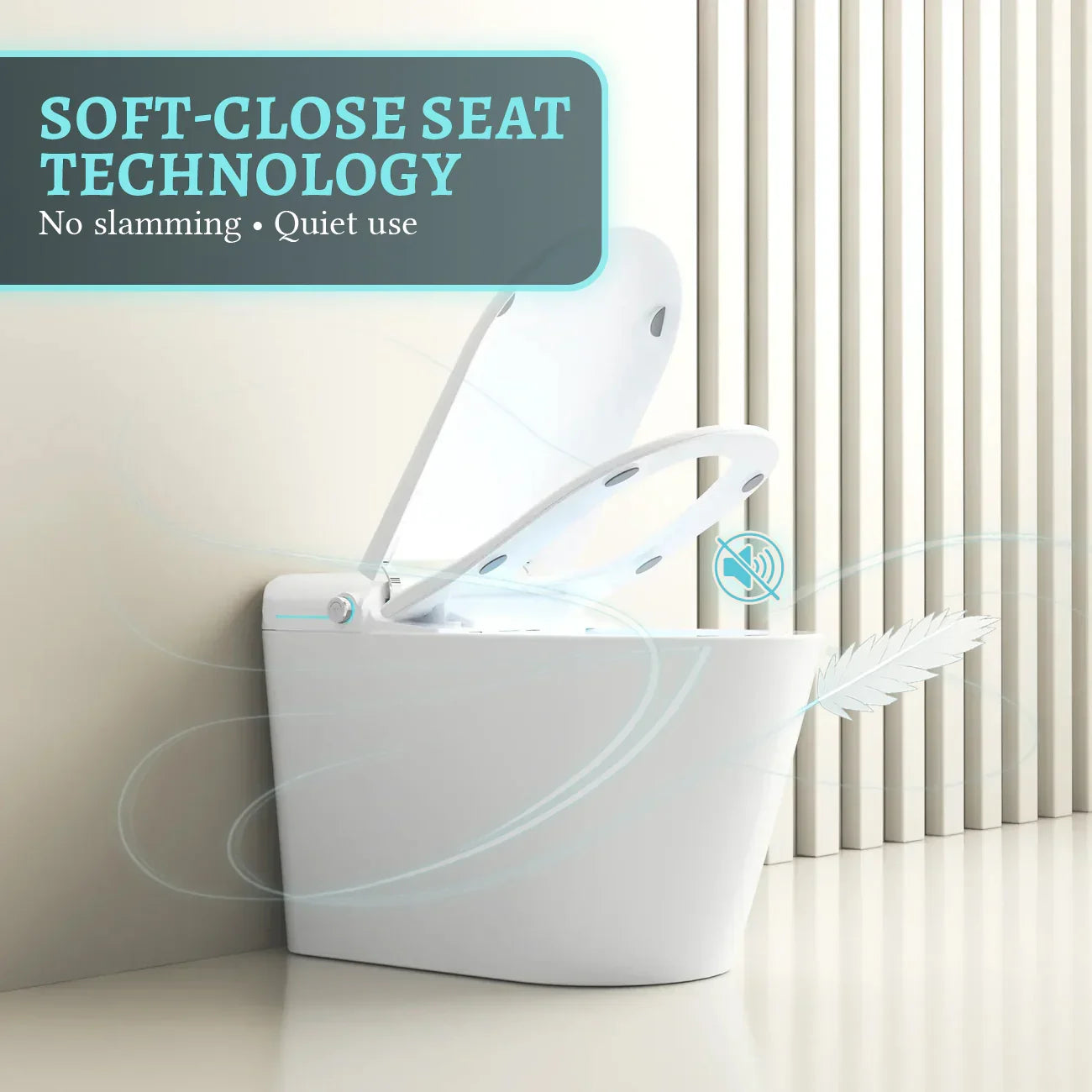 SERA Sigma Toilette-bidet intelligente, toilette monopièce avec chasse automatique à jet, couvercle à ouverture/fermeture automatique, lavage à l’eau tiède, séchage à air chaud, siège chauffant – Finition blanc