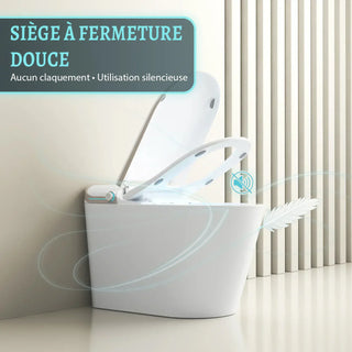 SERA Sigma Smart Bidet Toilet, One-Piece Toilet with Auto Jet Flush, Auto Open/Close Lid, Warm Water Wash, Warm-Air Dryer, Heated Seat – Gold Trim