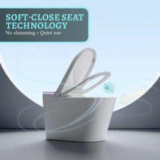 Sera Omega Toilette intelligente avec bidet, monobloc avec chasse à jet automatique, abattant auto-ouvrant/fermant, lavage à l’eau chaude, sécheur à air chaud, siège chauffant – Blanc