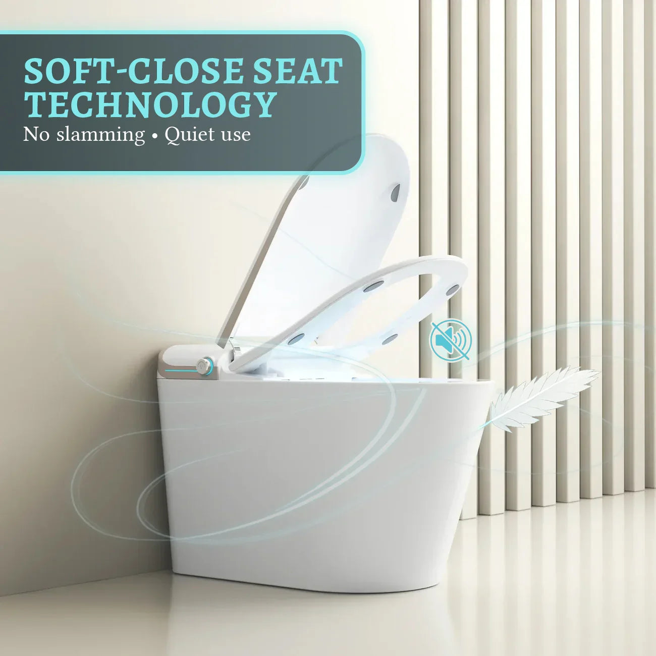 SERA Sigma Toilette-bidet intelligente, toilette monopièce avec chasse automatique à jet, couvercle à ouverture/fermeture automatique, lavage à l’eau tiède, séchage à air chaud, siège chauffant – Finition dorée