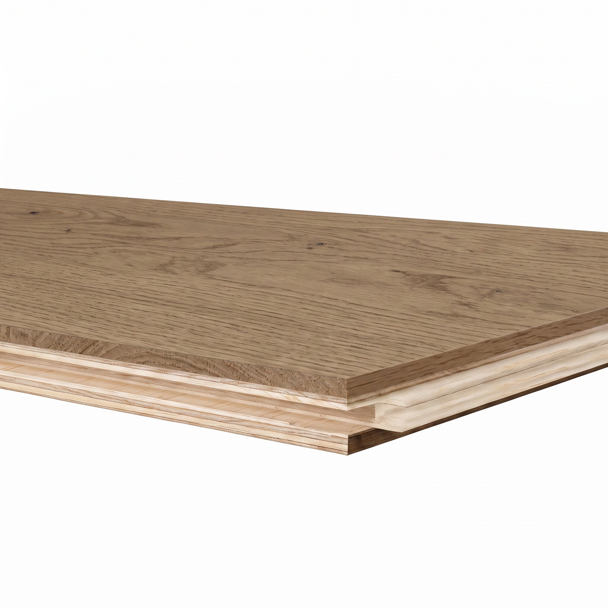 Plancher de bois franc d'ingénierie en chêne blanc Sonoma - 7 1/2 po x 3/4 po