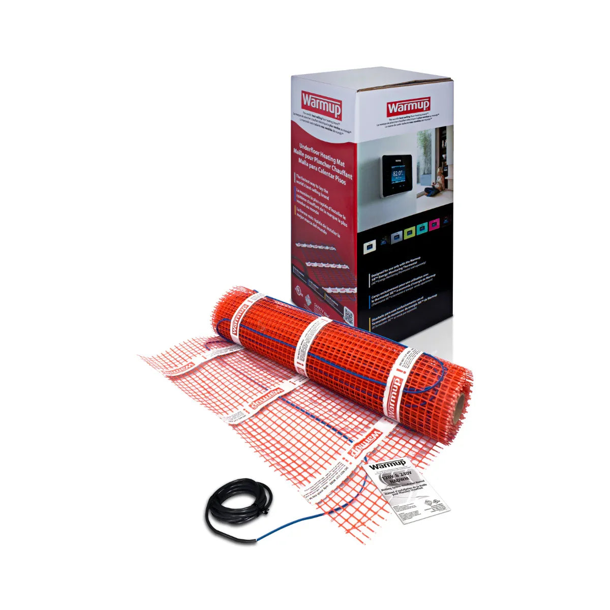 Tapis de réchauffement StickyMat de 15 pi, 350 watts, 240 V, couverture de 25 pi², longueur de 100 pi