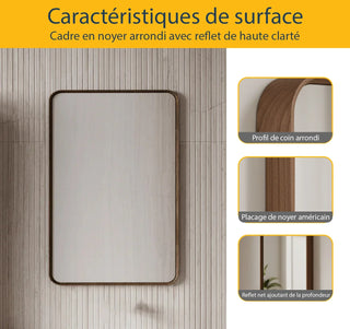 24" Fairview Mirror - Walnut