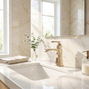 Tivoli Single Handle Bathroom Sink Faucet in Gold