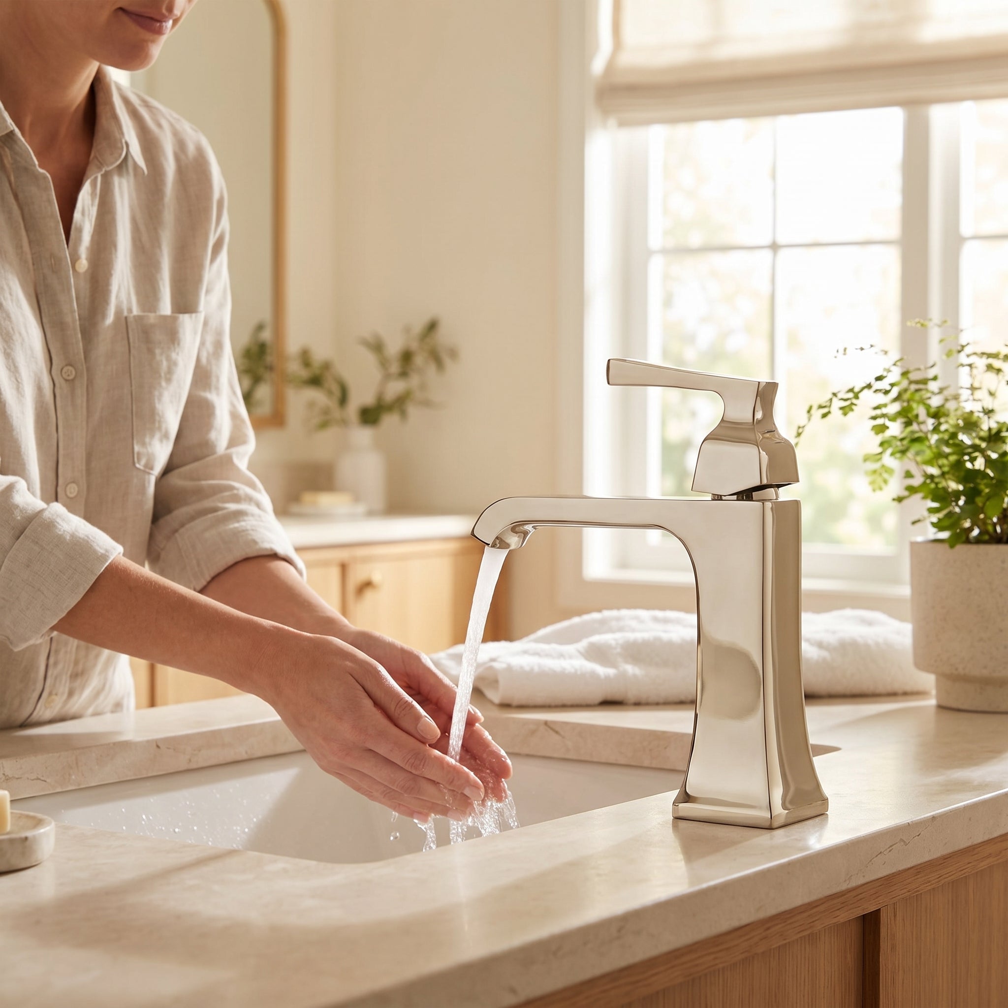 Tivoli Single Handle Bathroom Sink Faucet in Gold