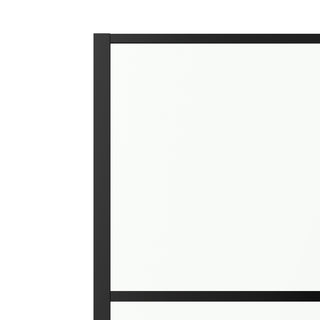 Panneau de Douche Walk-In Fixe Réversible 34 po x 79 po en Noir Mat avec Verre Clair