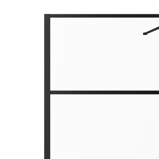 32" x 66" Fixed Reversible Bathtub Panel in Matte Black with Clear Glass