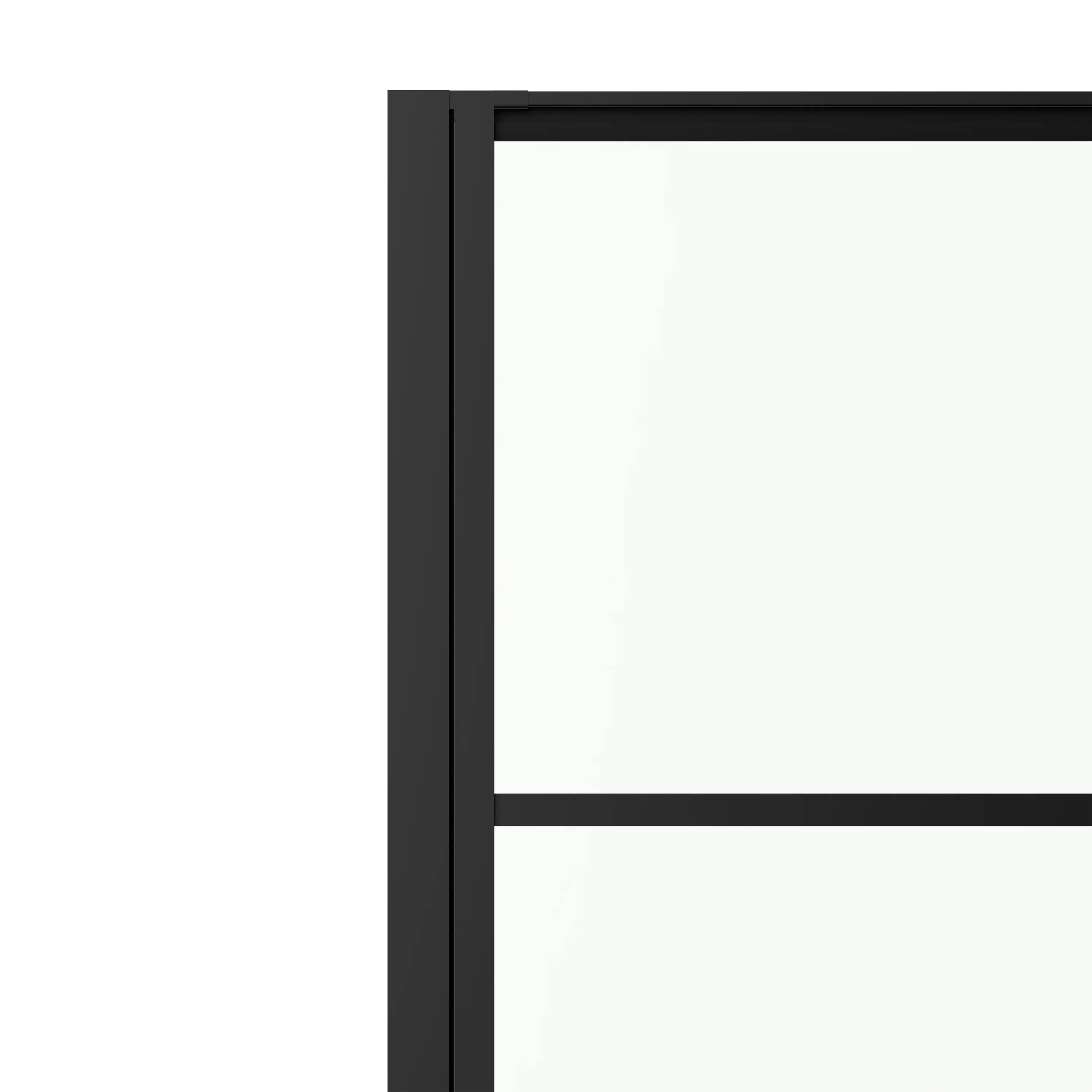 36" x 79" Reversible Pivot Shower Door in Matte Black with Clear Glass