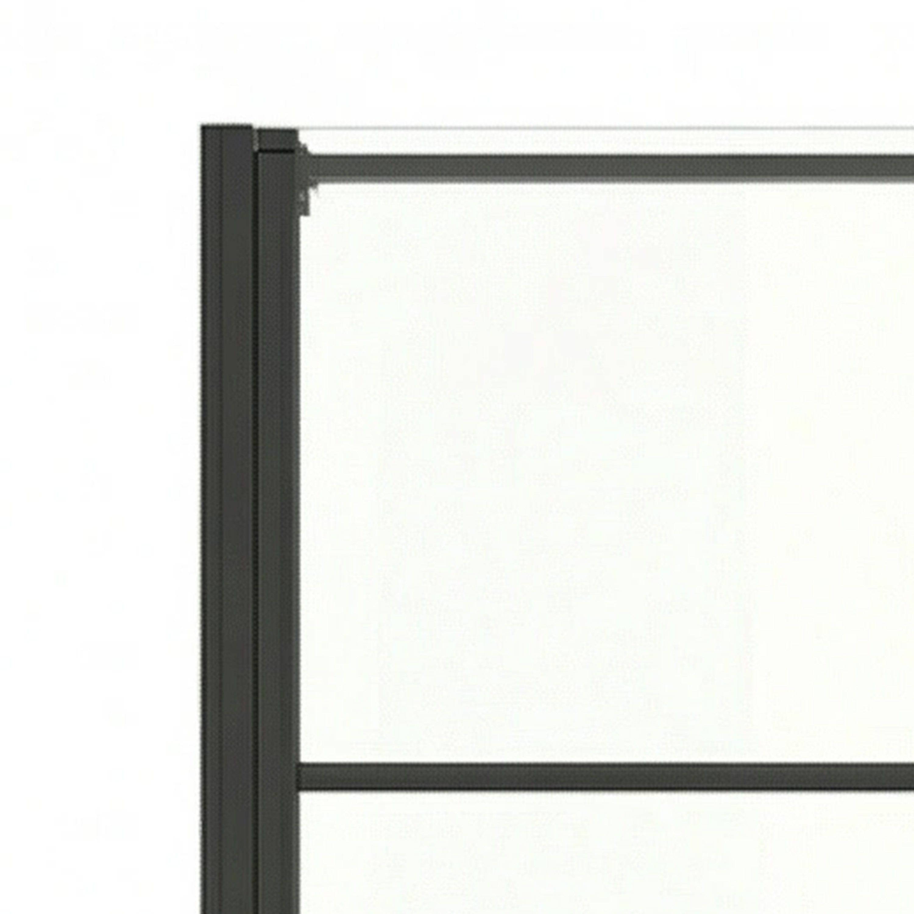 Cabine de Douche Coin 36po x 36po Noir Mat avec Porte Pivotante