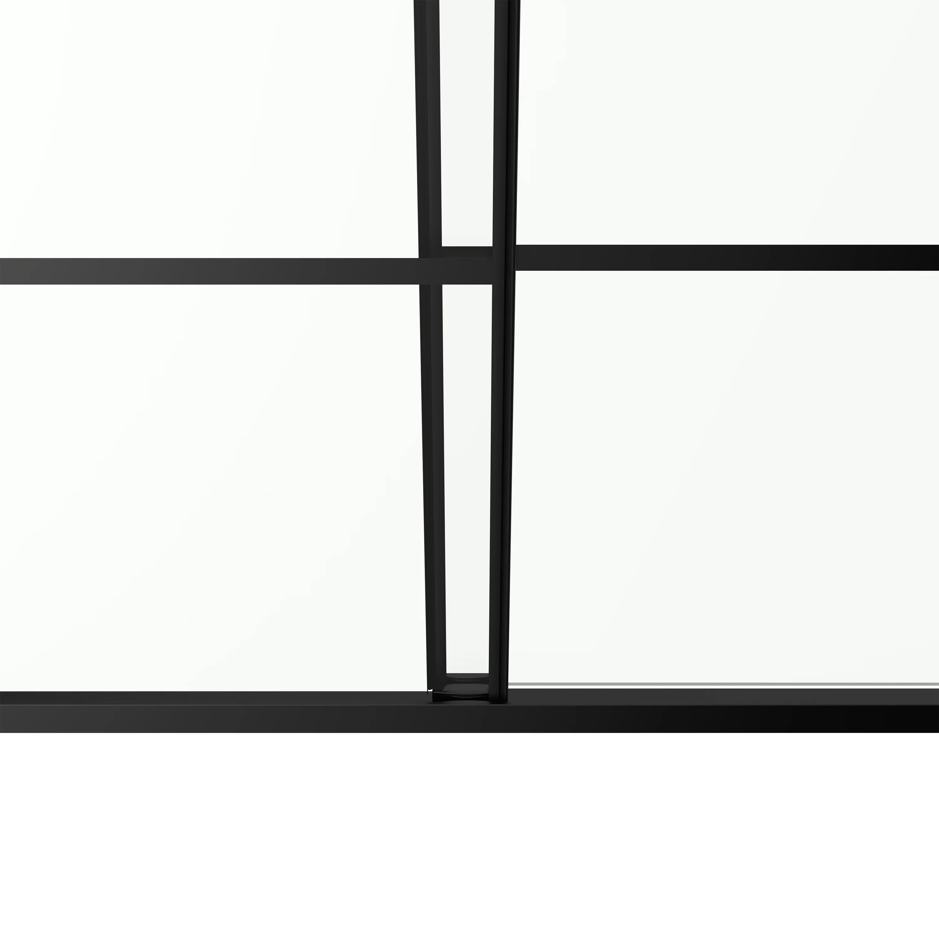 Porte de Baignoire Coulissante 60po x 66po Noir Mat avec Motif Grille - Réversible