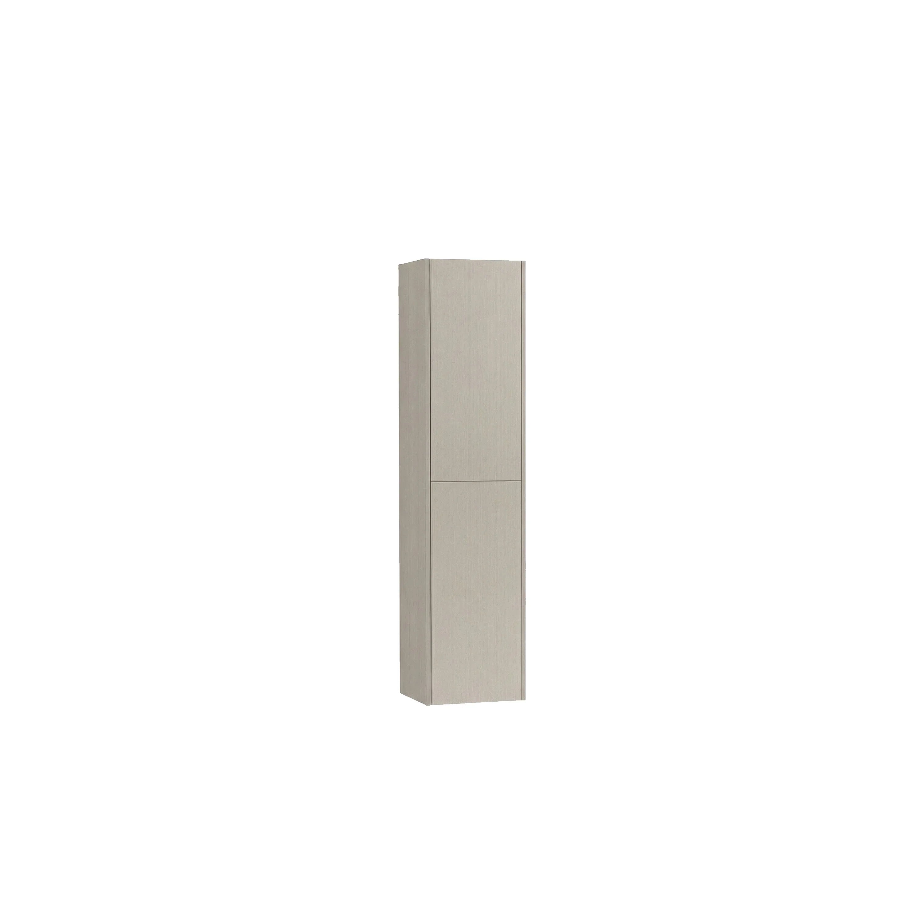 Hillcrest Taupe 2-Door Wall Hung Side Cabinet with Shelves - Bathroom Storage
