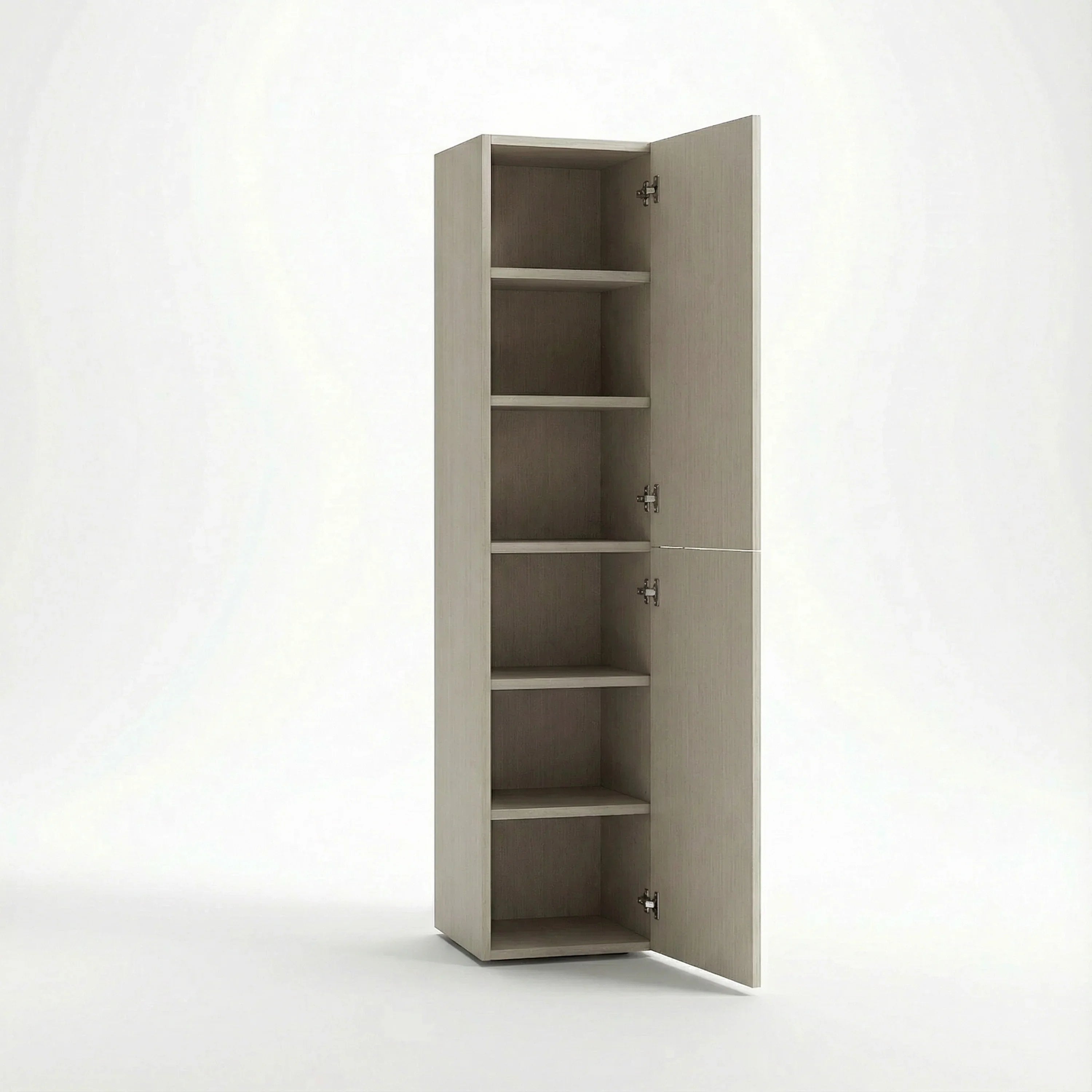 Meuble de rangement mural Hillcrest Taupe à 2 portes avec étagères - Rangement de salle de bain