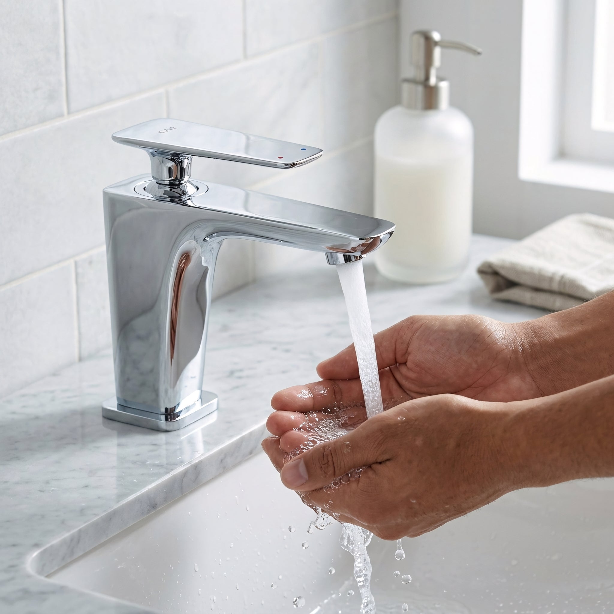 Robinet de Lavabo de Salle de Bains à 1 Poignée Torino en Chromé