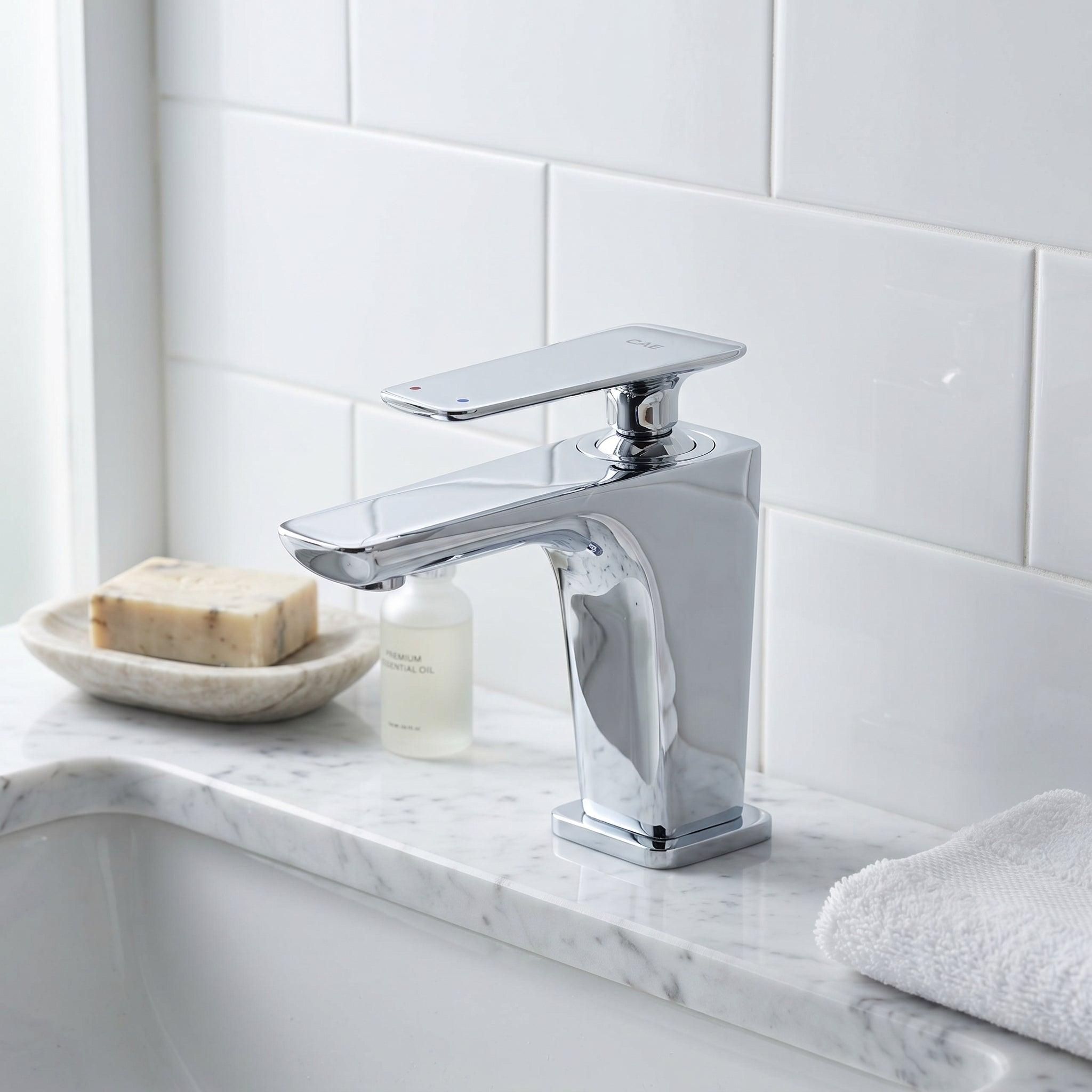 Robinet de Lavabo de Salle de Bains à 1 Poignée Torino en Chromé