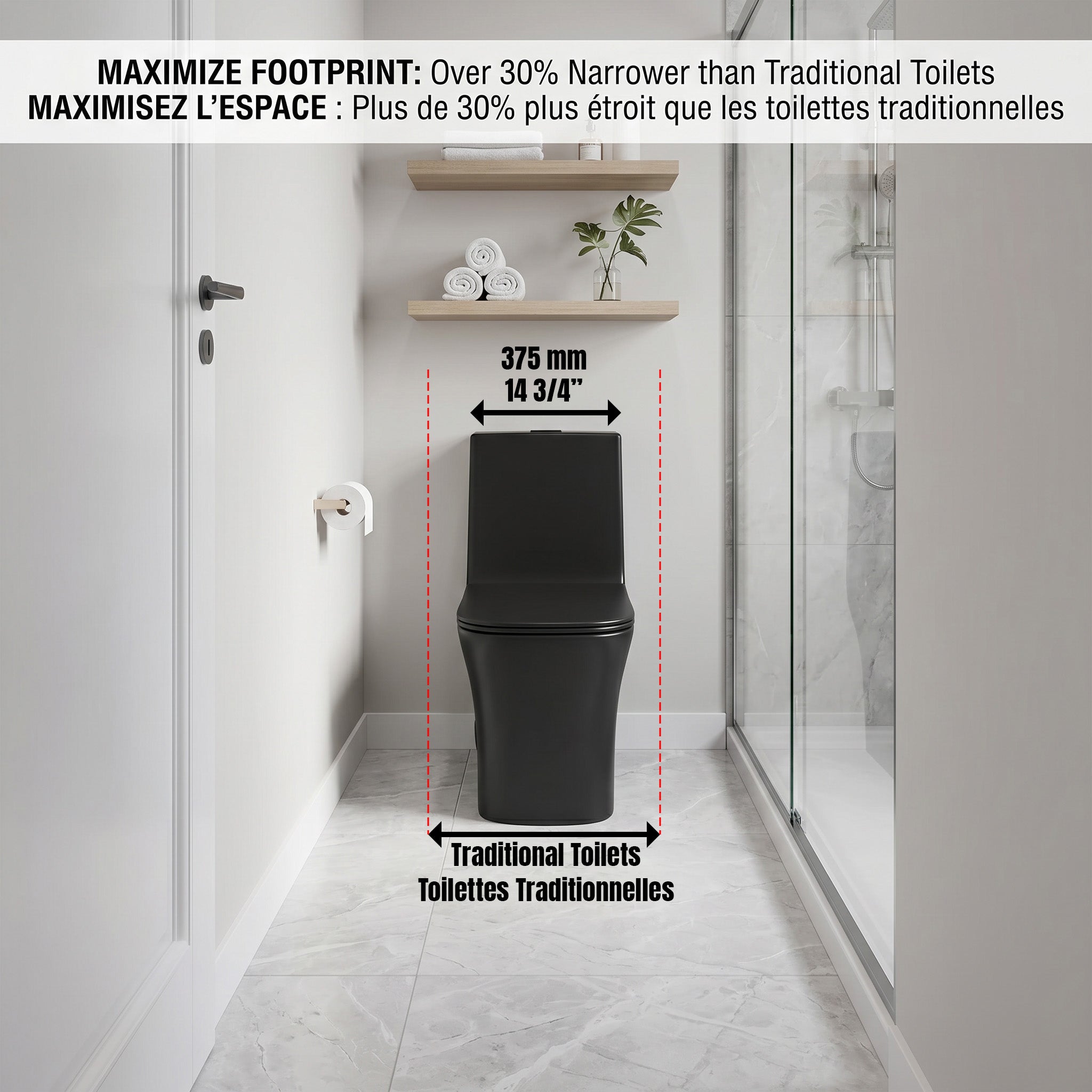 One Piece Toilet - Barcelona - Black
