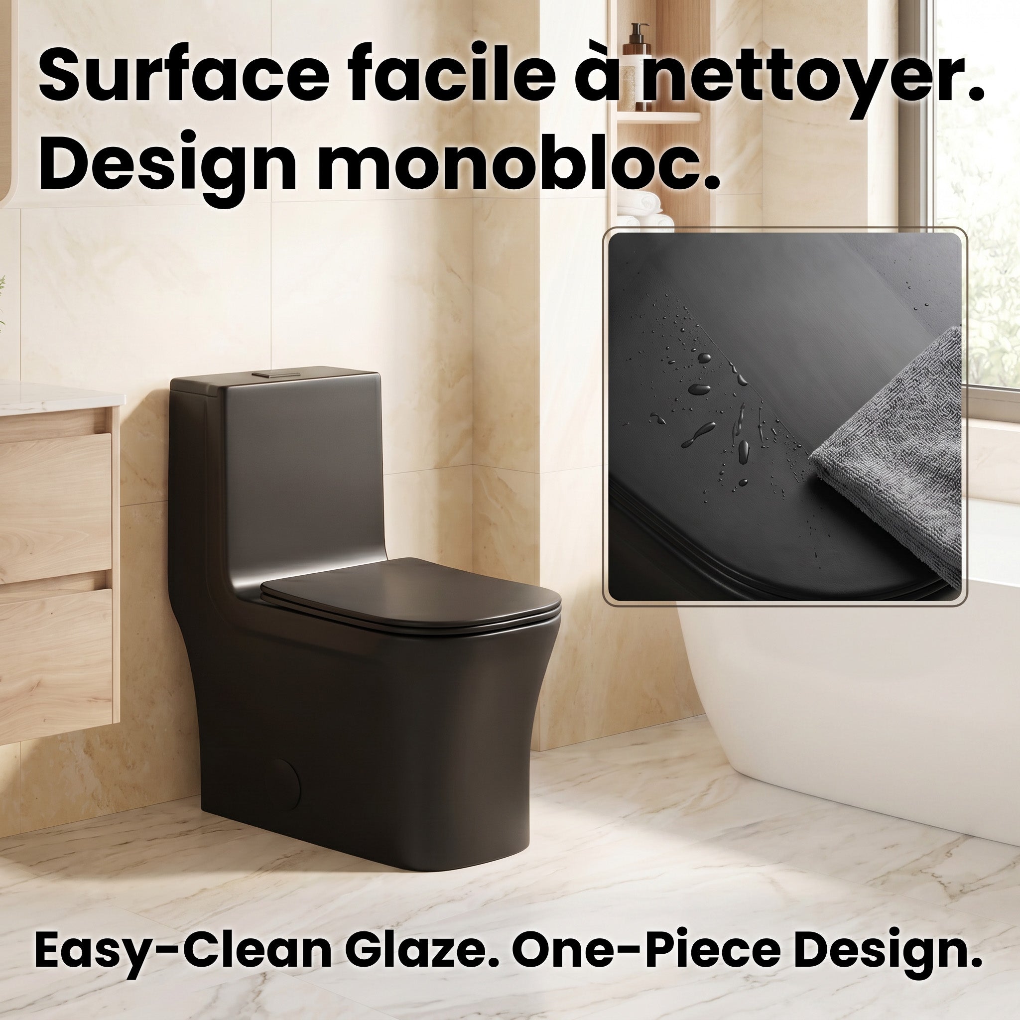 One Piece Toilet - Barcelona - Black