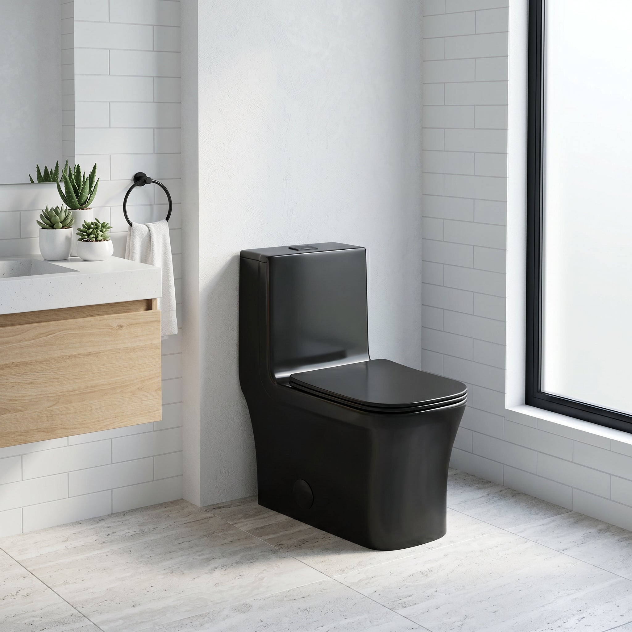 One Piece Toilet - Barcelona - Black