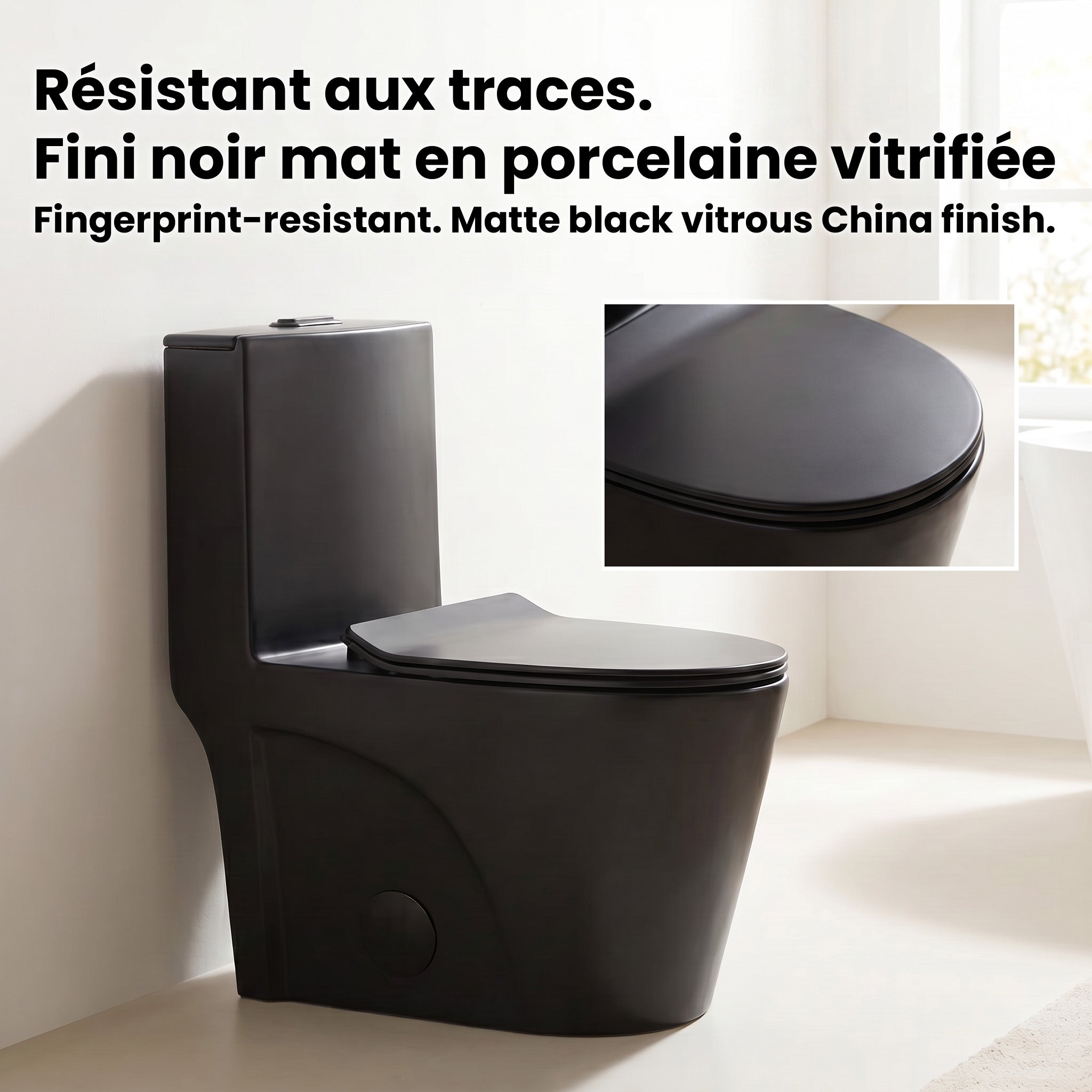 Catania Matte Black One-Piece Toilet with Dual Flush Technology