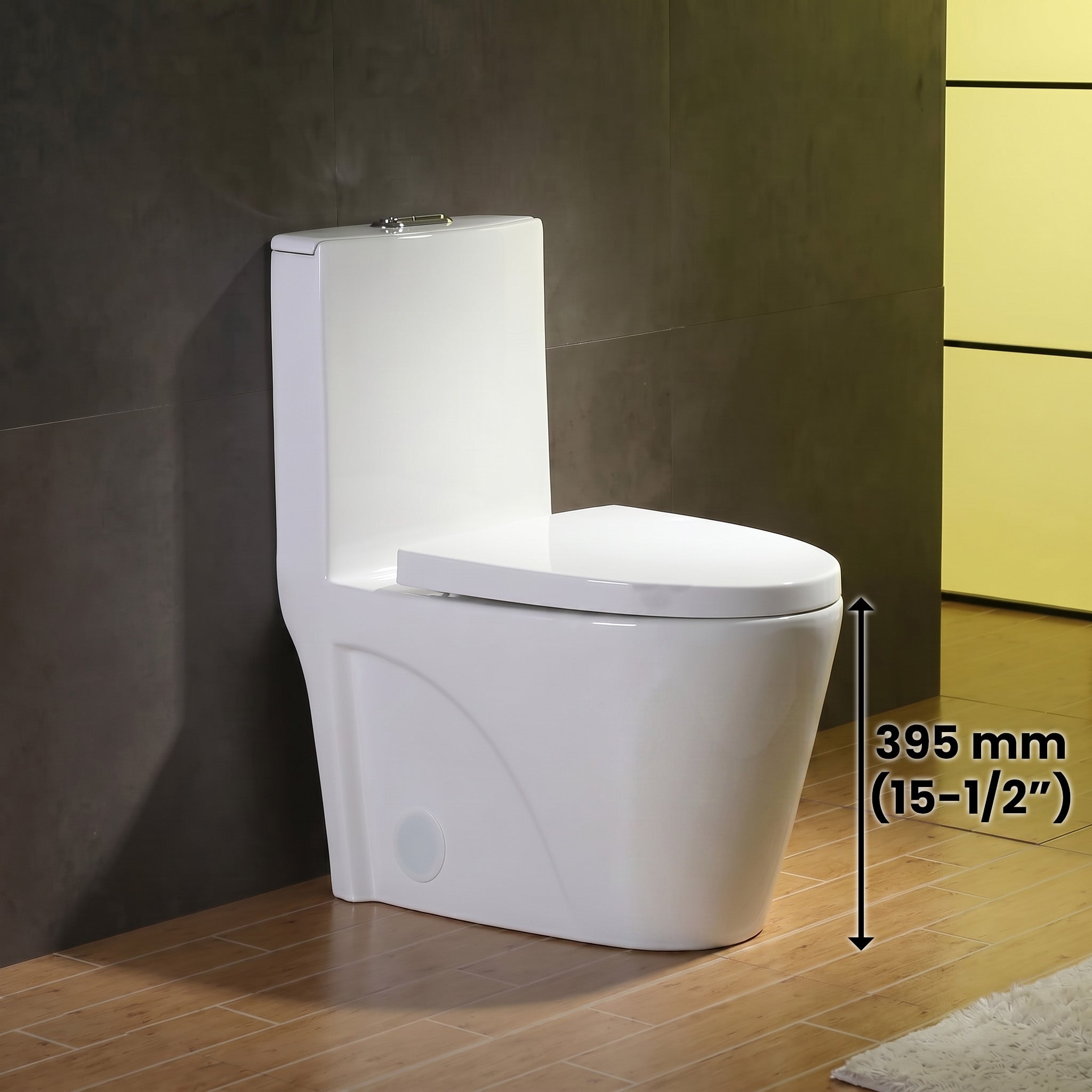 Toilette Monobloc Blanche Catania avec Double Chasse d'Eau