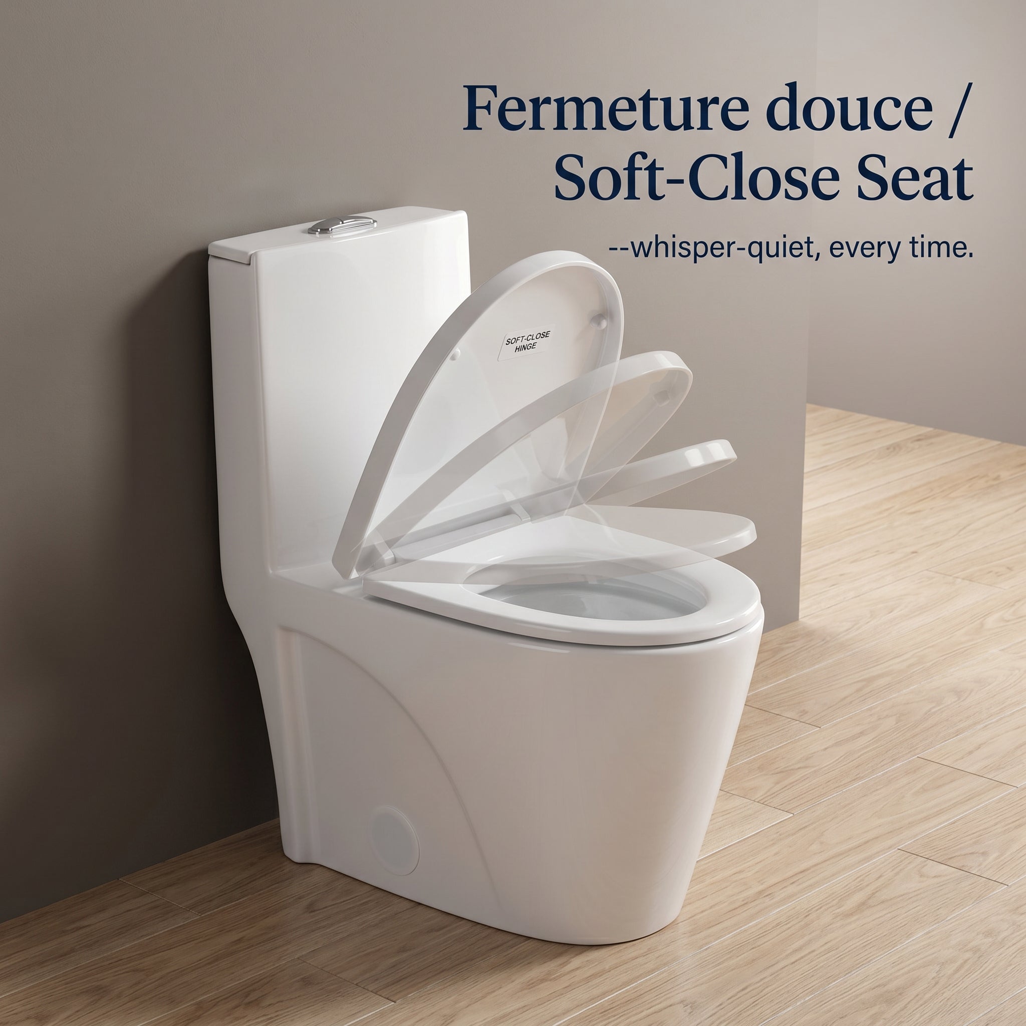 Toilette Monobloc Blanche Catania avec Double Chasse d'Eau