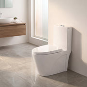Toilette Monobloc Blanche Catania avec Double Chasse d'Eau