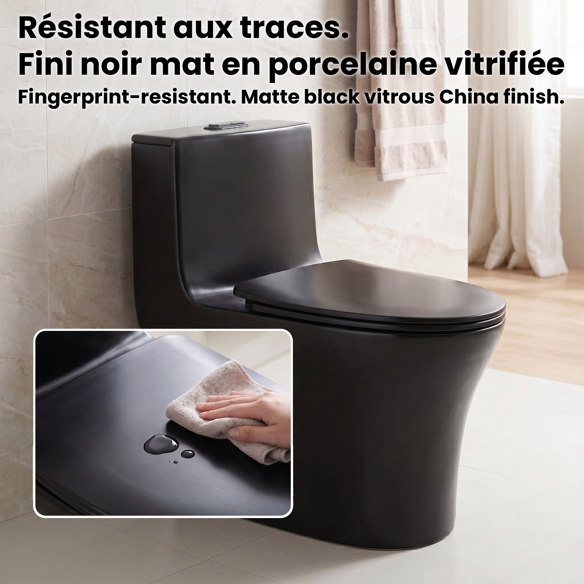 One Piece Toilet - Prato in Black