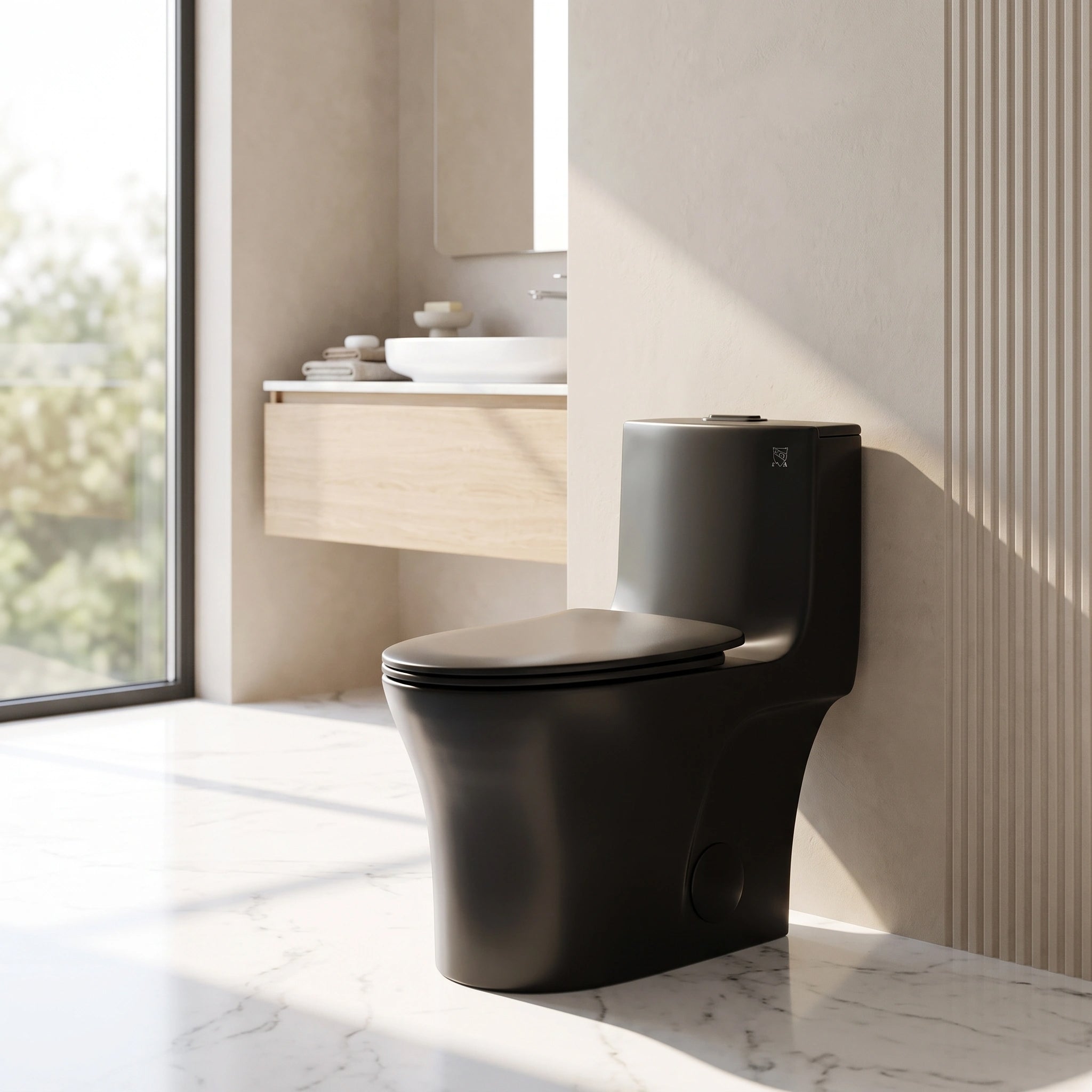 One Piece Toilet - Prato in Black