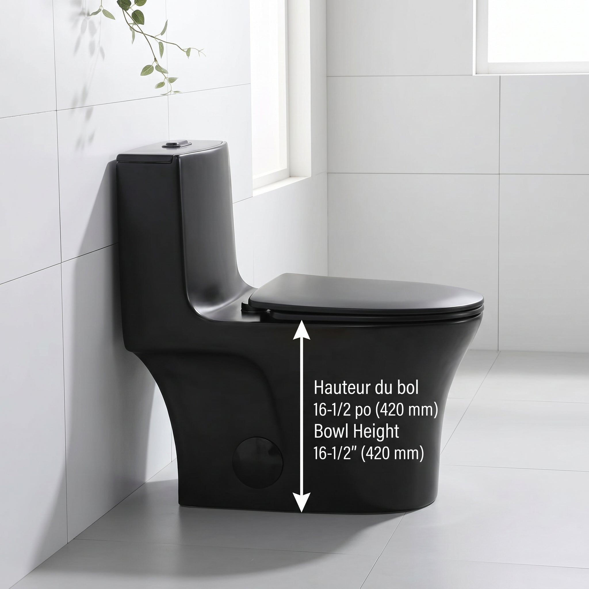 One Piece Toilet - Prato in Black