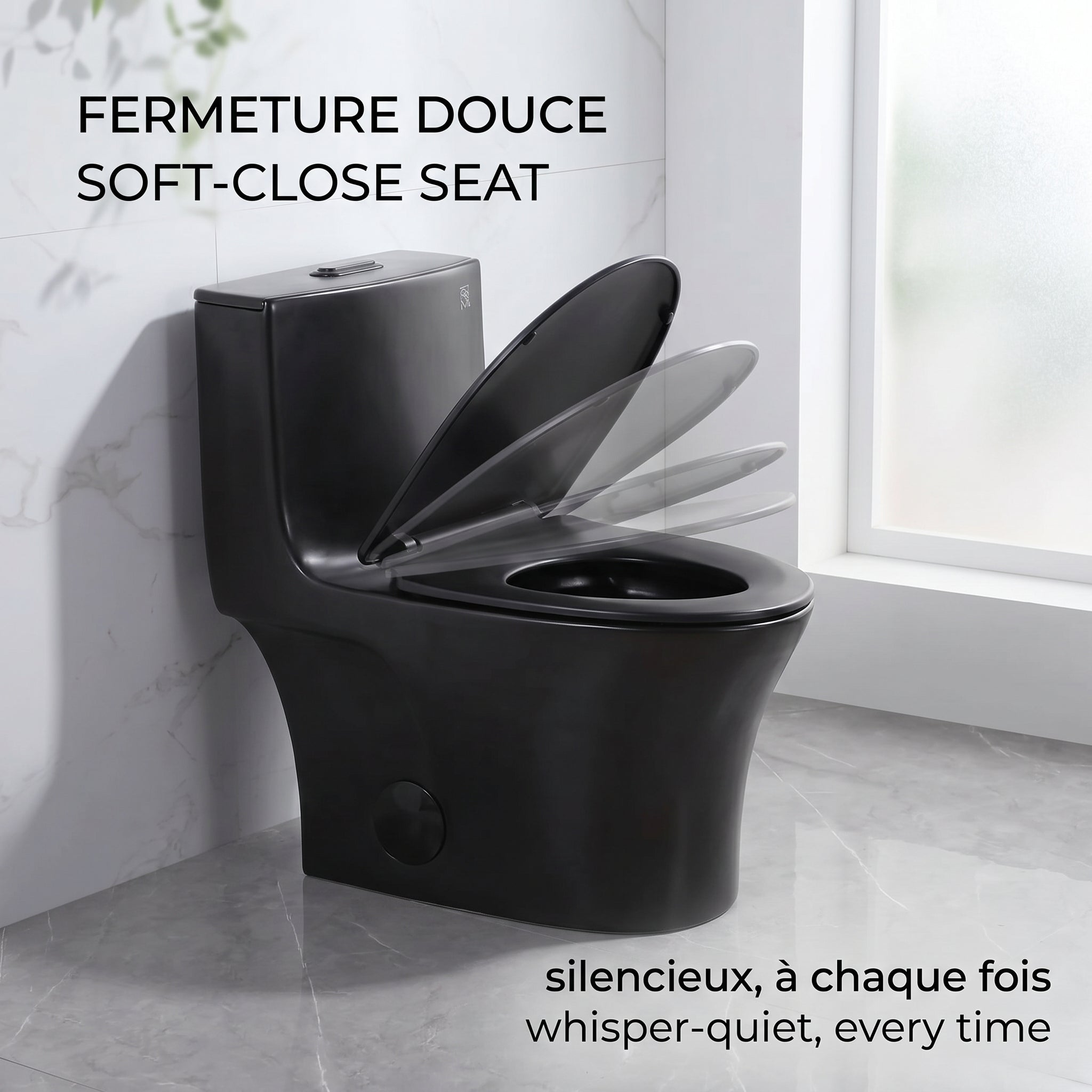 One Piece Toilet - Prato in Black