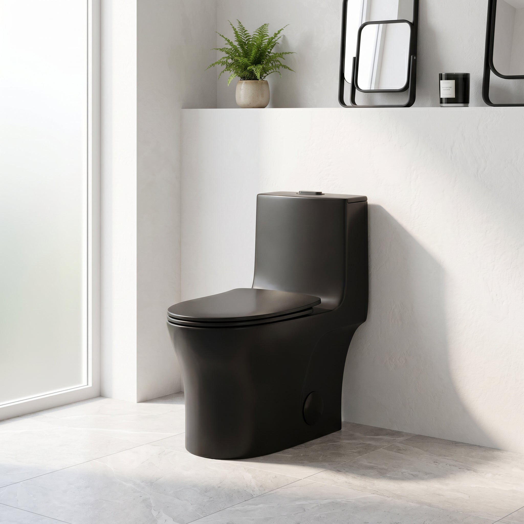 One Piece Toilet - Prato in Black