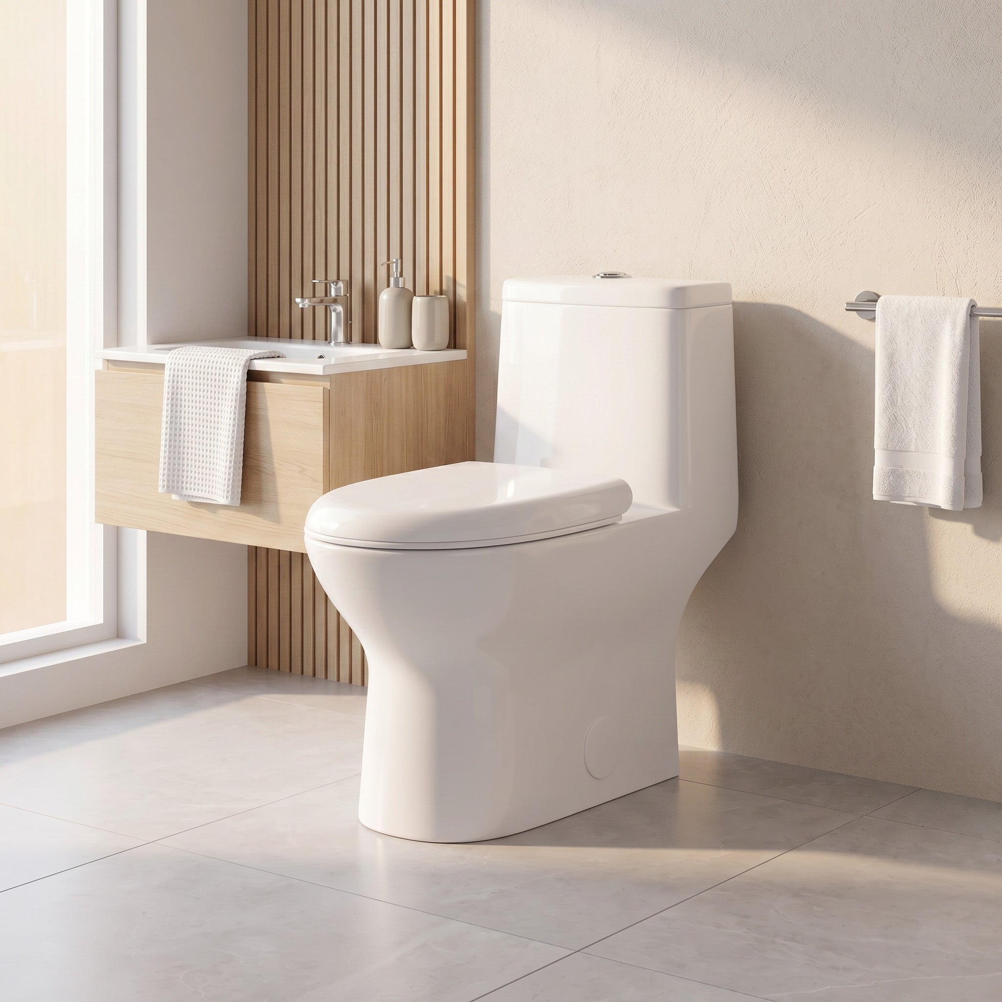 One Piece Toilet - Pesaro - White