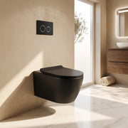 Valencia Dual Flush Elongated Wall-Hung Toilet in Black - 4/6L GPF