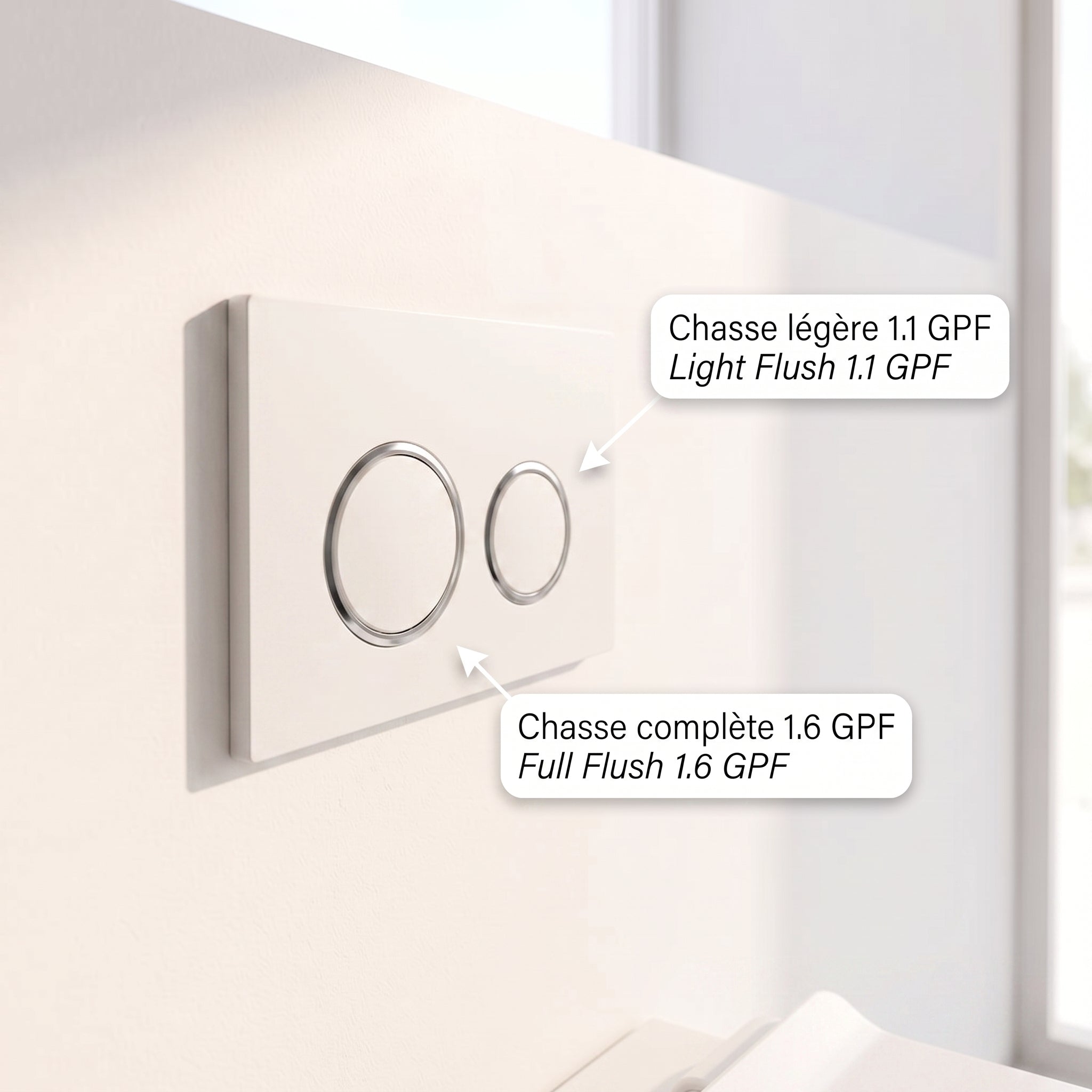 Valentia Dual Flush Elongated Wall-Hung Toilet in Matte White - 1.1/1.6 GPF