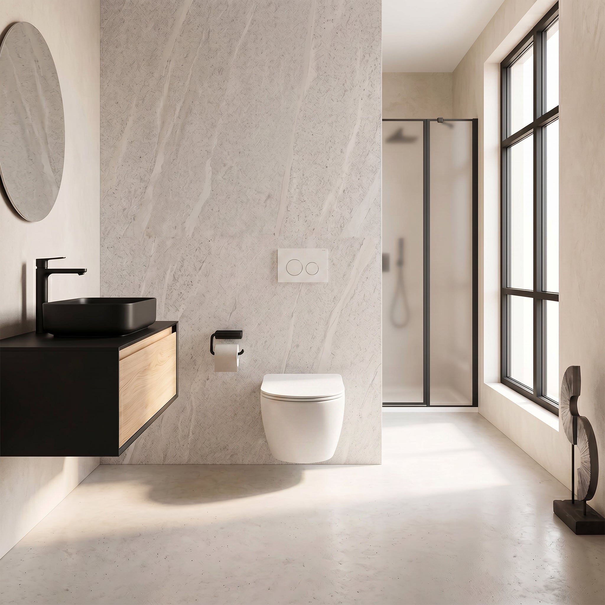 Valentia Dual Flush Elongated Wall-Hung Toilet in Matte White - 1.1/1.6 GPF