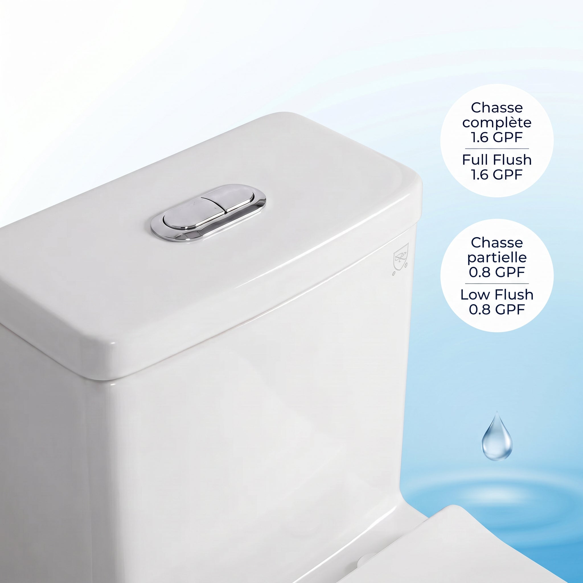 One Piece Toilet - Tornado in White