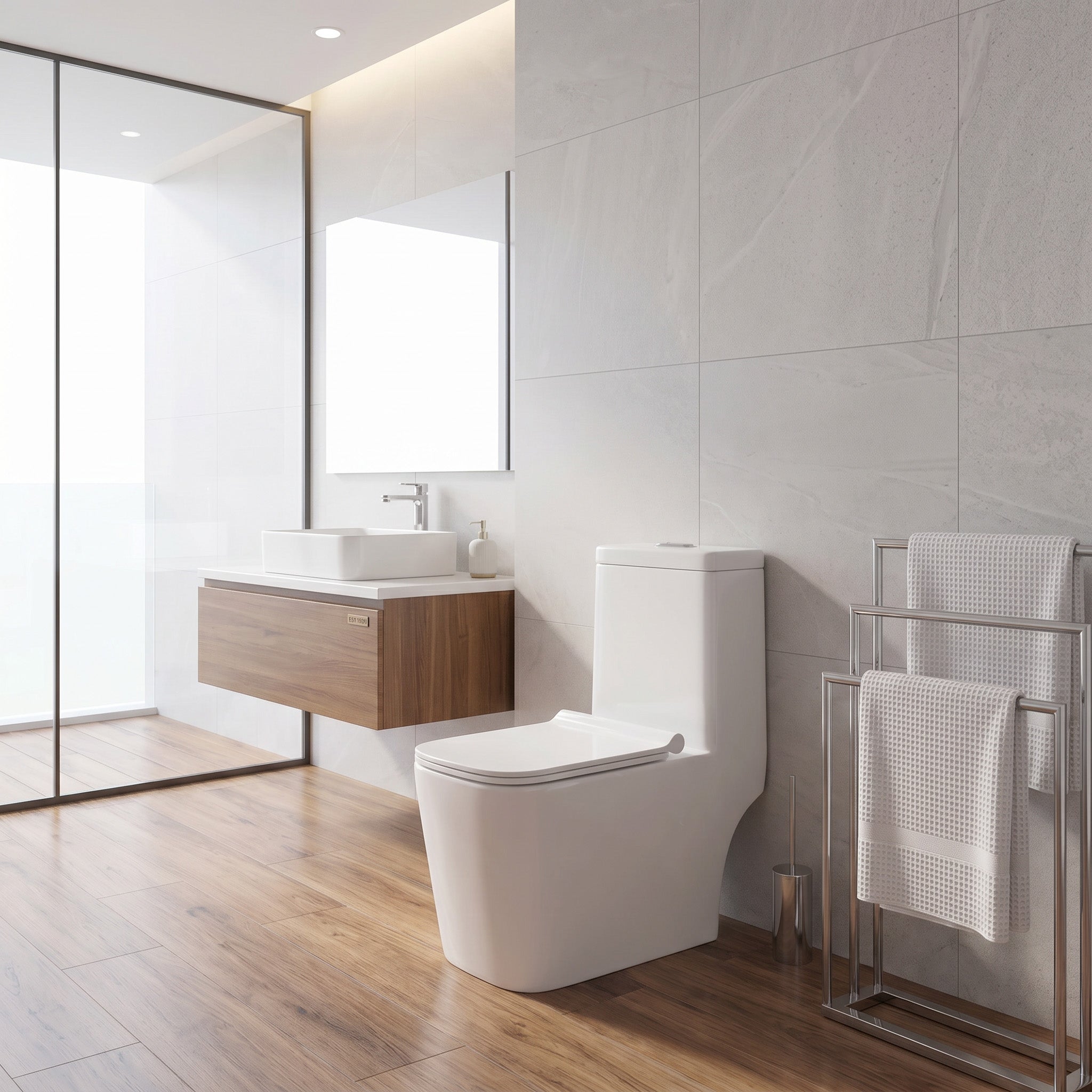 One Piece Toilet - Tornado in White