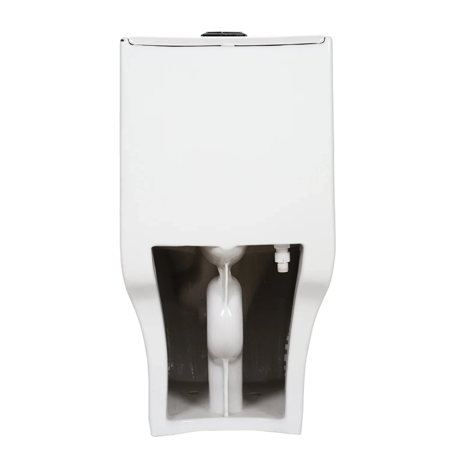 Calcutta One-Piece Toilet – White with Black Accents