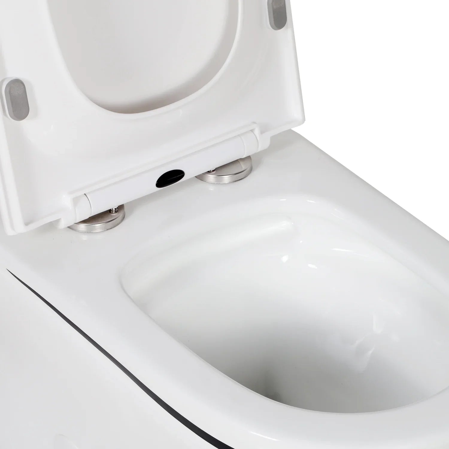Calcutta One-Piece Toilet – White with Black Accents